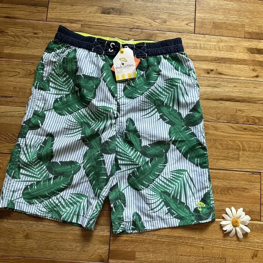 NWT Shade Critters Tropical Palm Leaf Swim‎ Trunks Size XL
